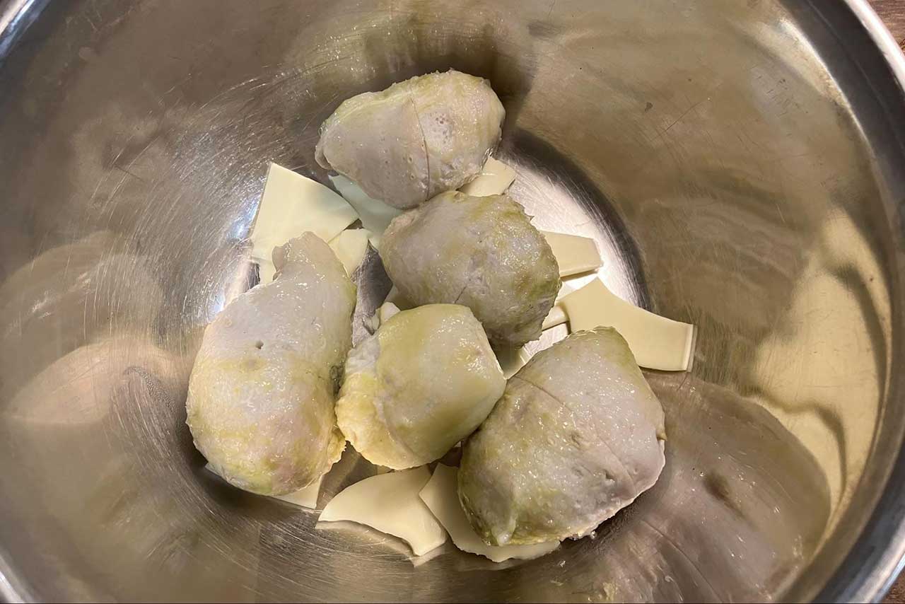 発酵食品腸活レシピ「里芋のキムチーズサラダ」