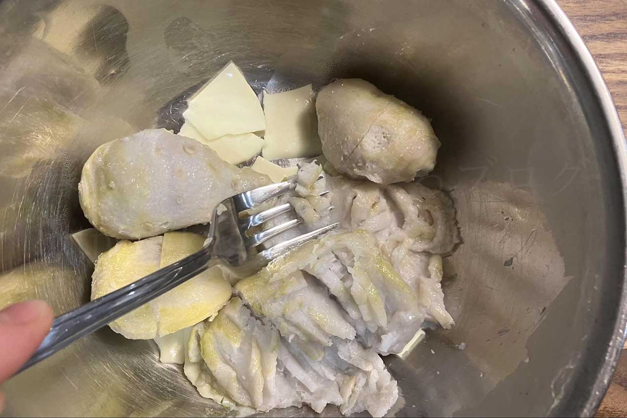 発酵食品腸活レシピ「里芋のキムチーズサラダ」